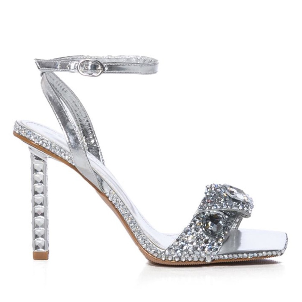 Brand New Elegant Silver Women's Heels